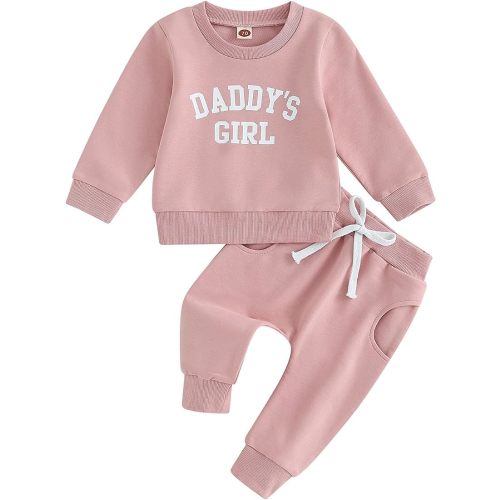 Baby Girl Clothes Valentines Day Outfits Long Sleeve Fall Winter Infant Toddler Sweatshirt Top Pants Set