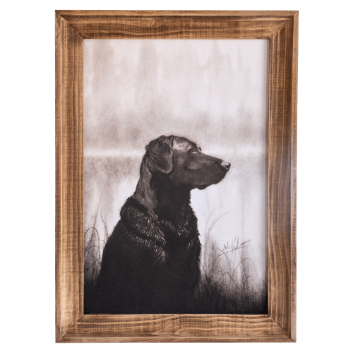 Open Road Brands Black Lab Framed MDF Wall Art by Cole Johnson