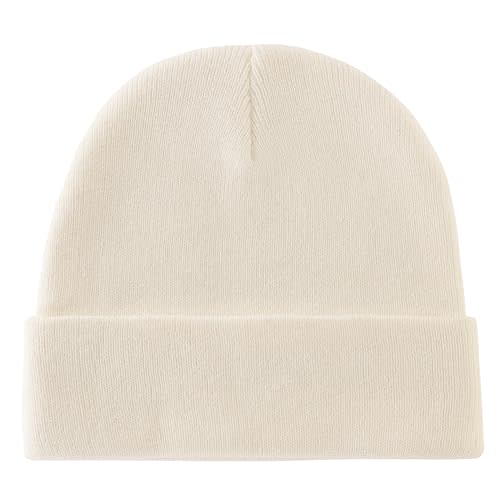 ROYBENS 100% Cotton Baby Beanie Cute Toddler Winter Hat Boys Girls Kids Soft Warm Knit Cuffed Caps Beanies for 0-8 Years