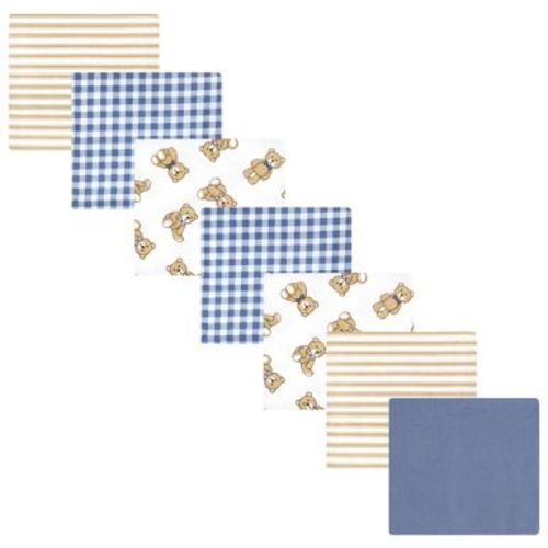 Luvable Friends Hudson Baby Flannel Receiving Blankets 7pk, Dapper Bear