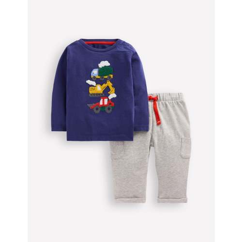 Appliqué Jersey Play Set-Blue Vehicles