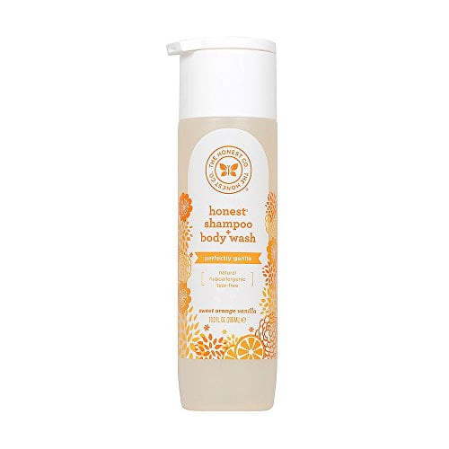 The Honest Company Perfectly Gentle Sweet Orange Vanilla Shampoo + Body Wash, Tear-Free Baby Shampoo with Naturally Derived Ingredients, Sulfate- & Paraben-Free Baby Bath, 10.0 Fl Ounces