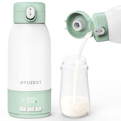 Portable Bottle Warmer for Travel - Fast Heating with 18000mAh Battery & 17OZ Large Capacity, Bottle Warmer On The Go with Dual Heating Modes for Breast Milk & Water, Ideal for Car & Airplane