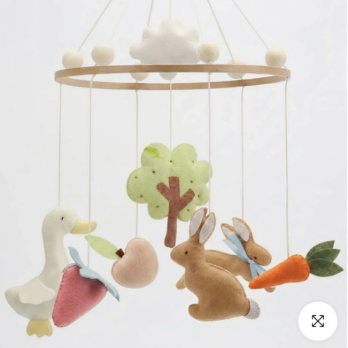 Farm Friends Baby Mobile | Handmade Felt Bunny & Duck Crib Mobile — Ru – Cozybabywear