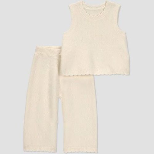 Carter's Just One You® Baby Girls' 2pc Sweater Tank and Pants Set - Cream 6M