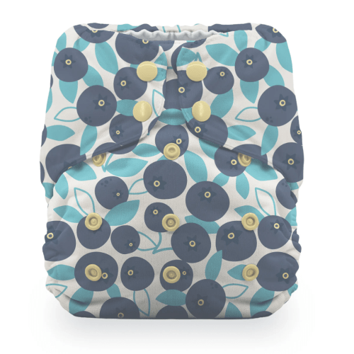 All in One Cloth Diaper | Organic Cotton + Hemp | Blueberry
