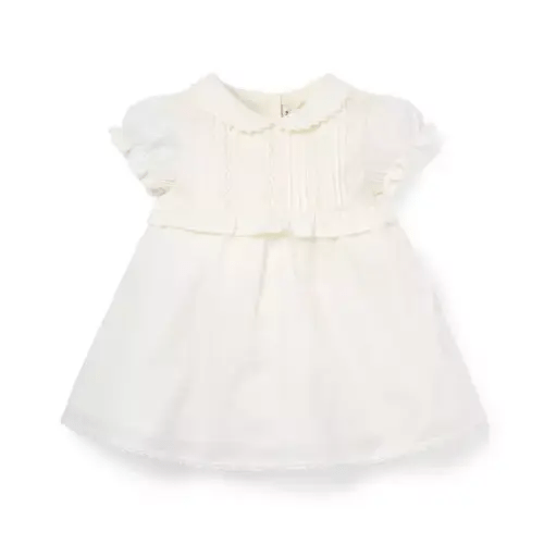Baby Cream And Sugar The Pintuck Baby Dress by Janie and Jack