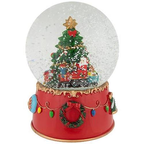 Northlight 8-in. Christmas Tree Village Train Musical Snow Globe
