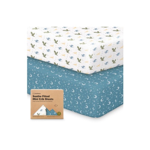 Soothe Fitted Mini Crib Sheet, One Size