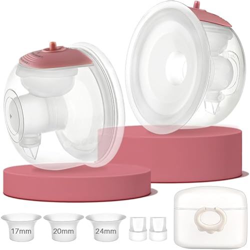 Hands-Free Wearable Breast Milk Collection Cups, Caracups Compatible with Medela & Spectra S1 S2 9 Plus Breast Pumps, 27mm Silicone Flanges with 17/20/24mm Inserts (Collection Cups)