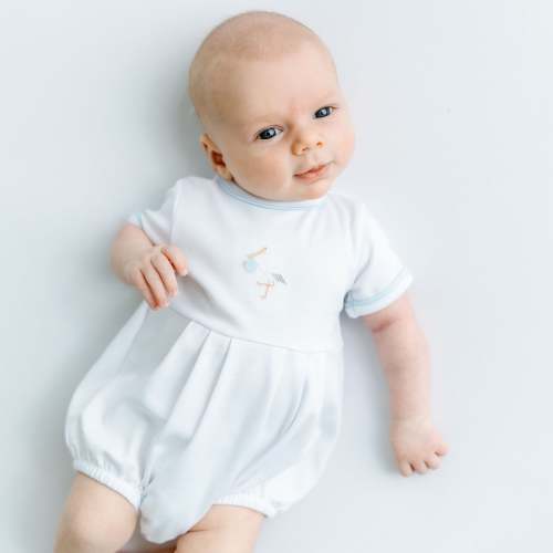 Vintage Stork Bubble - Light Blue