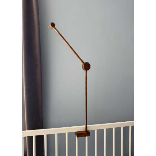 Natural Wood Baby Crib Mobile Hanger Arm: Universal Fit, NORMAL UPPER CRIB - NATURAL WOOD