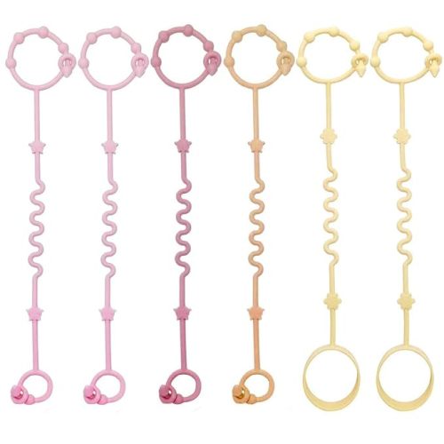 RTMOK Toy Straps for Baby,Silicone Setpacifier Clip,Applies to Car Seat Toy,Teether Toy,High Chair,Stroller Accessories,Baby Toy Clips,Cribs,Rocking Chair