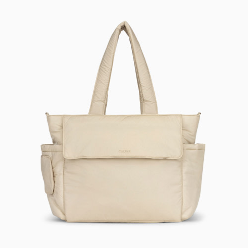CALPAK Diaper Tote Bag With Laptop Sleeve - Oatmeal