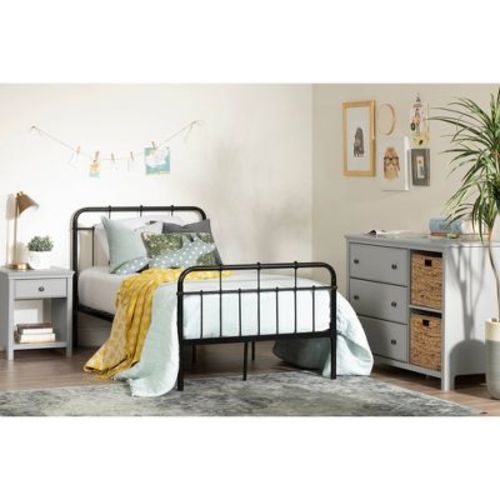 South Shore Cotton Candy 3-Drawer Kids' Dresser with Baskets Soft Gray
