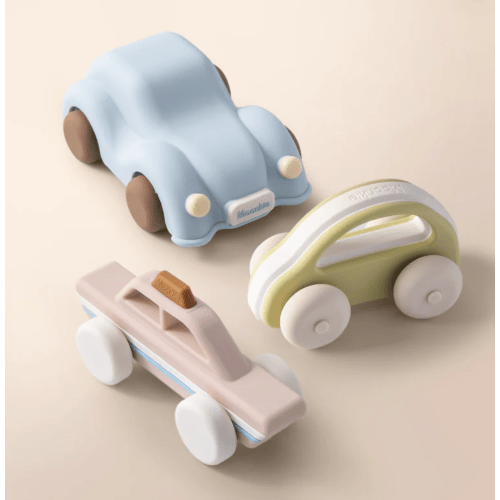 Montessori-Inspired Silicone Car Toys – Soft, Chewable & Durable Vehicles | Moonkie