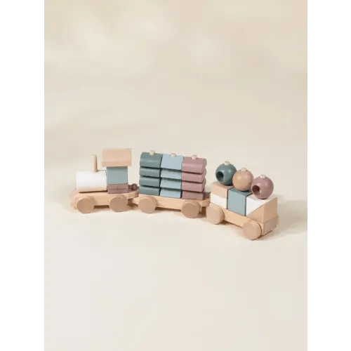 Oversized Wooden Stacking Train