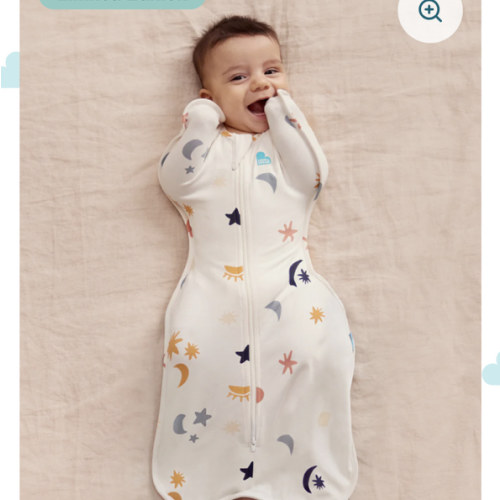 Swaddle Up™ 1.0 TOG Organic Cotton Buff Lunar