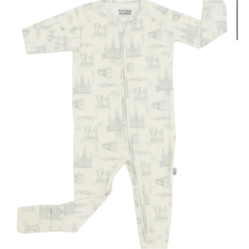 Southern Slumber Sage Toile Double Zipper Bamboo Sleeper – zukababy