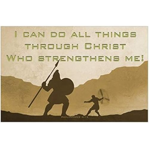 Creation Enterprises David and Goliath Inspirational Christian Poster-K5