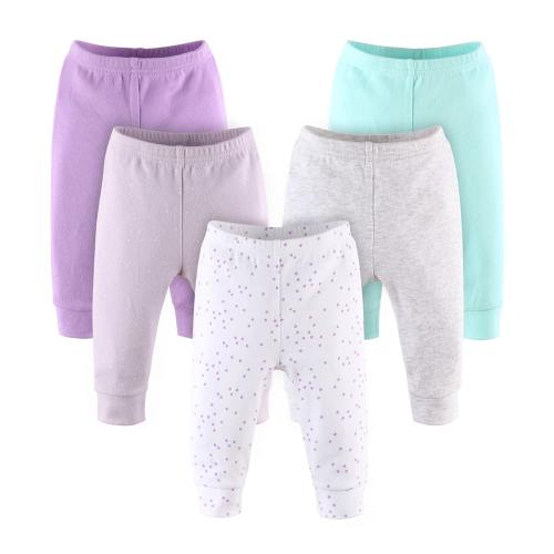 The Peanutshell Baby Girls Tapered Regular Fit Pull-On Pant, Color: Lavender - JCPenney