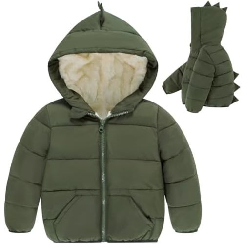 UNICOMIDEA Toddler Boys Winter Coats Hooded Warm Baby Puffer Jacket 6M-5T