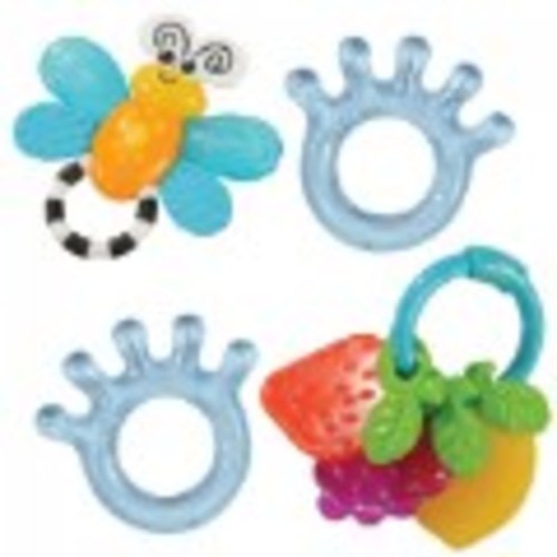 Textured Cooling Teethers and Soothers - Set of 4