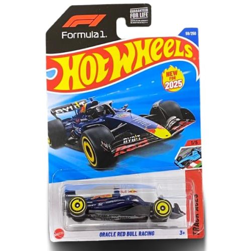 Hot Wheels Oracle RB Racing Track Aces Diecast Car, 1:64 Scale, 1/5