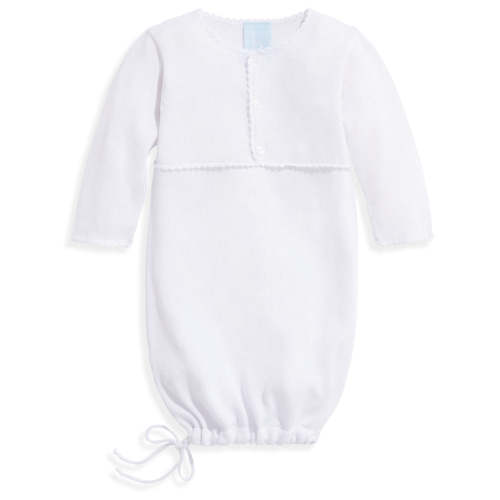 Mercerized Pima Baby Gown -- White