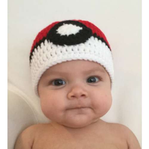 Pokeball hat. Newborn, infant, toddler, and child sizes