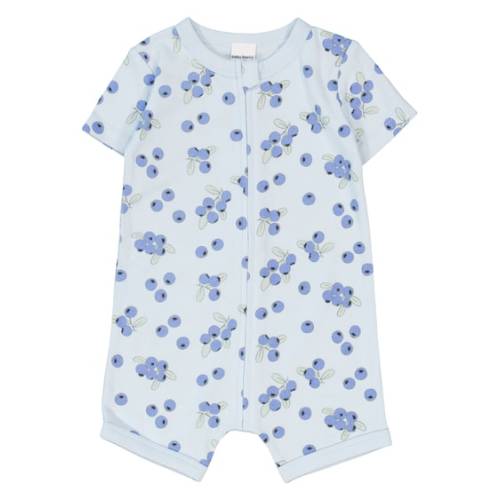 Light Blue Baby Short Sleeve Zip Romper | Best&Less™ Online