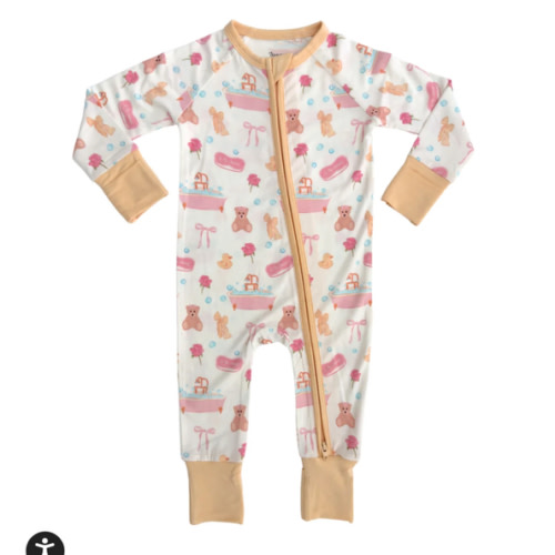 Bath Time Zipper Romper PRE-ORDER shipping 9/1 - 9/6 – In my Jammers