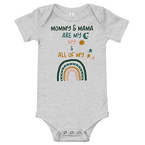 Poppy Summit Two Moms Baby Clothes | LGBT Lesbian Moms Baby Outfit | Two Mommies Baby Bodysuit | Mommy and Mama