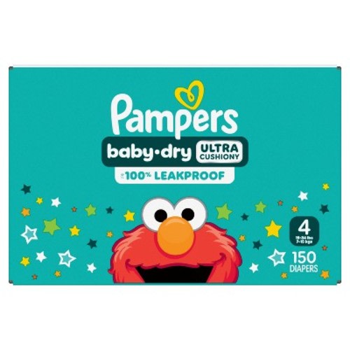 Pampers Baby Dry Diapers Pack - Size 4 - 150ct