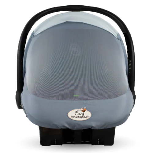 Cozy Baby Combo with a Sun and Bug Cover and a Lightweight Summer Cozy Cover, Glacier Gray