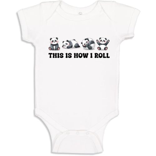 This Is How I Roll Panda Baby One Piece Bodysuit Or Toddler Shirt Cute Panda Baby Outfit