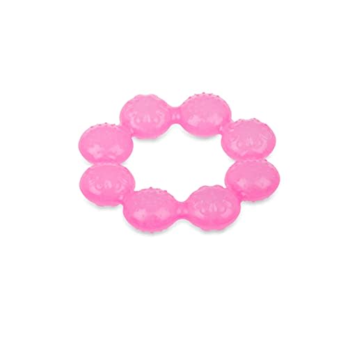 Nuby IcyBite Soother Ring Teether, Pink, 1 Count