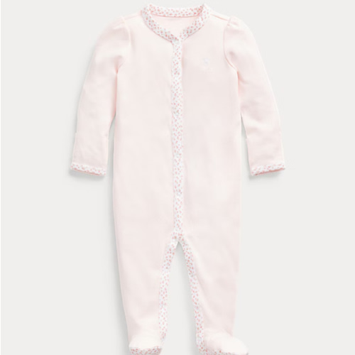 Floral-Trim Coverall | One-Pieces BABY GIRL (0-24 months) | Ralph Lauren