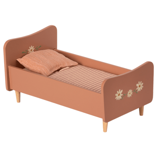 Wooden Bed, Miniature - Rose - Maileg USA