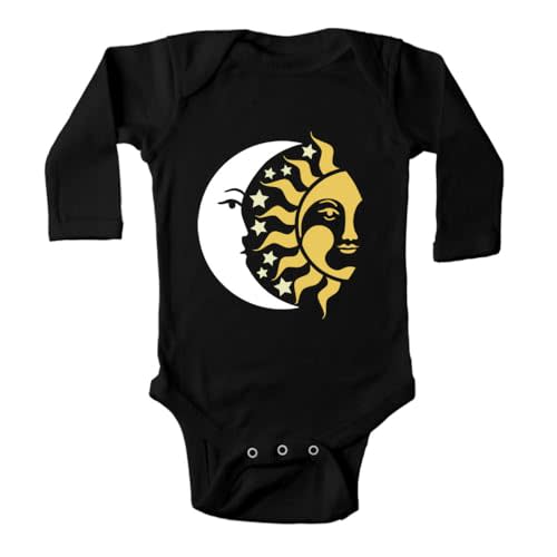 Sun Moon Star Unisex Baby One Piece Bodysuit Long Sleeve Crawling Clothes