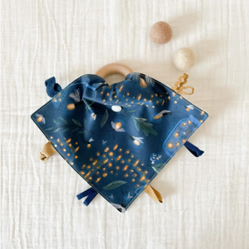 Catching Fireflies · Handmade Organic Crinkle Tab Teether