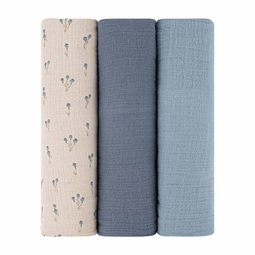 Ely's & Co. Cotton Muslin Swaddle Blanket 3 Pack