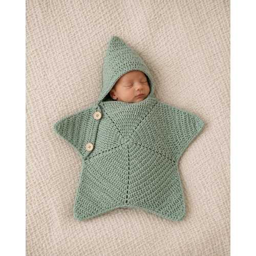 Crochet Star Cocoon, Newborn Photo Prop, Handmade Baby Shower Gift