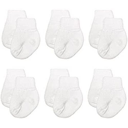 Nurses Choice White Simple Newborn Baby Cotton Socks 6 Pair Pack