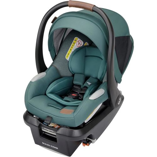 Maxi-Cosi Mico Luxe+ Baby Car Seat: Infant Car Seat with Base and Versatile Baby Carrier Seat Functionality, Essential Green