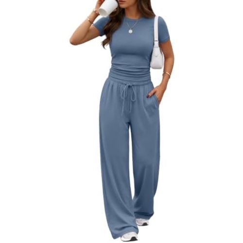 Trendy Queen Women's 2 Piece Matching Summer Lounge Set with Pockets