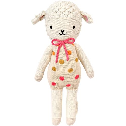 cuddle + kind Lucy the Lamb Little 13" Hand-Knit Doll – 1 Doll = 10 Meals, Fair Trade, Heirloom Quality, Handcrafted in Peru, 100% Cotton Yarn