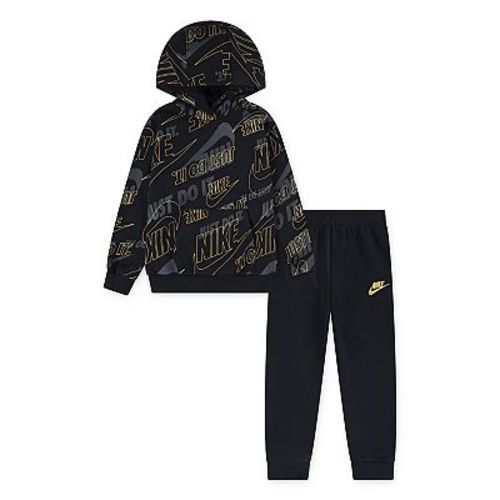 Baby & Toddler Boys Nike All-Over Print Hoodie & Pants 2-Piece Set