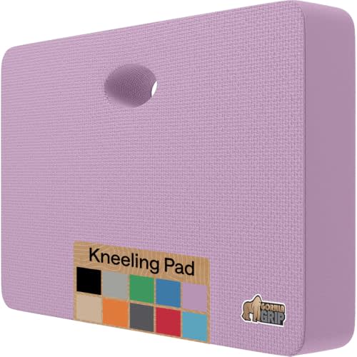 GORILLA GRIP® Extra Thick Foam Kneeling Pad for Gardening, 17.5x11 Purple | Supportive Foam, Large Cushion Knee Pads for Gardening and Workouts, Baby Bath Time, Exercise, Dirt and Water Resistant