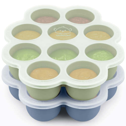 KeaBabies Prep Silicone Baby Food Tray (2 Pack)